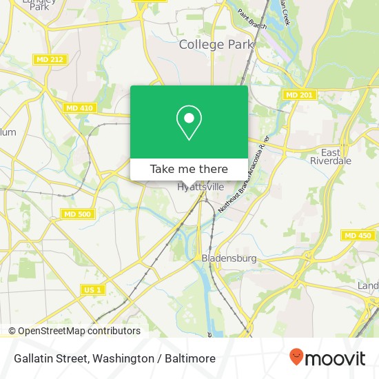Gallatin Street, Gallatin St, Hyattsville, MD 20781, USA map