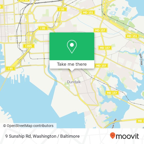Mapa de 9 Sunship Rd, Dundalk, MD 21222