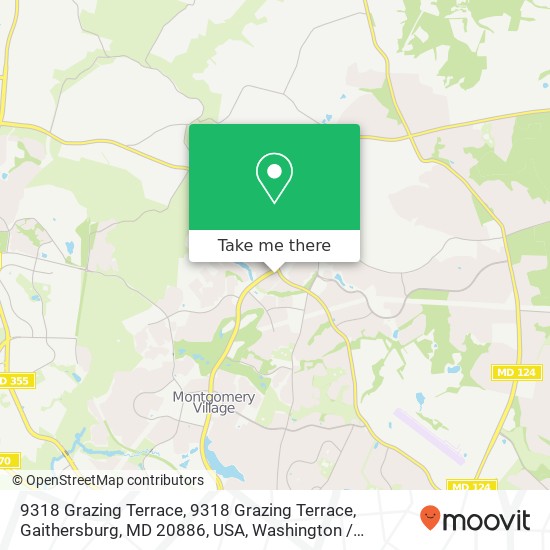 Mapa de 9318 Grazing Terrace, 9318 Grazing Terrace, Gaithersburg, MD 20886, USA