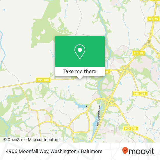 Mapa de 4906 Moonfall Way, Columbia, MD 21044