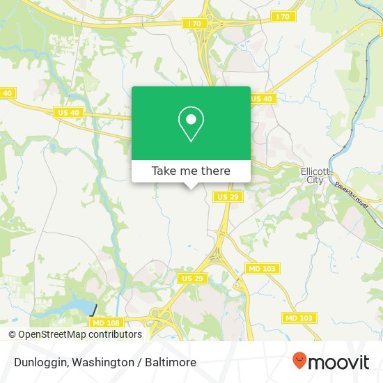 Mapa de Dunloggin, Dunloggin, Ellicott City, MD 21042, USA