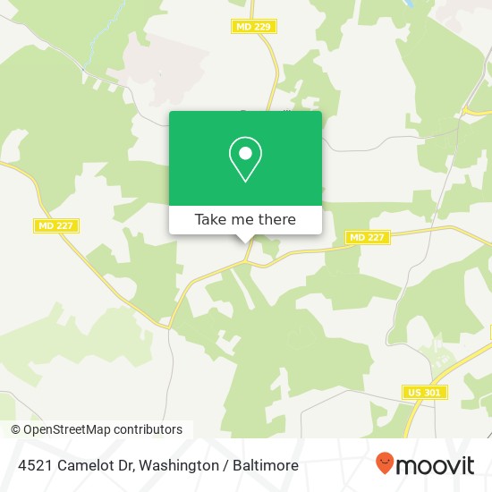 Mapa de 4521 Camelot Dr, Pomfret, MD 20675