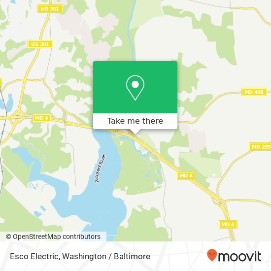 Mapa de Esco Electric, 5463 Southern Maryland Blvd