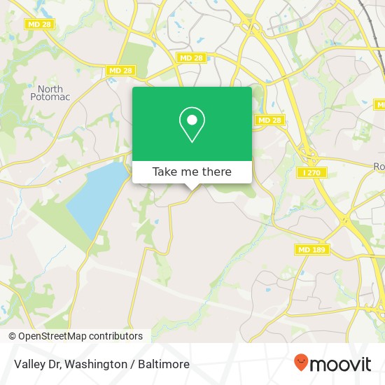 Valley Dr, Rockville (POTOMAC), MD 20850 map