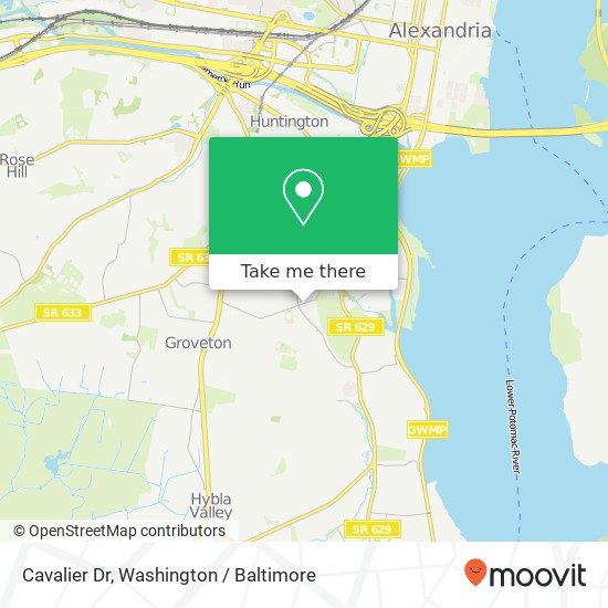 Cavalier Dr, Alexandria, VA 22307 map
