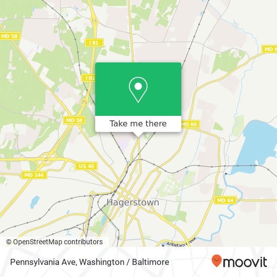 Mapa de Pennsylvania Ave, Hagerstown, MD 21742