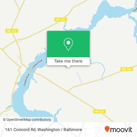 Mapa de 161 Concord Rd, Chestertown, MD 21620