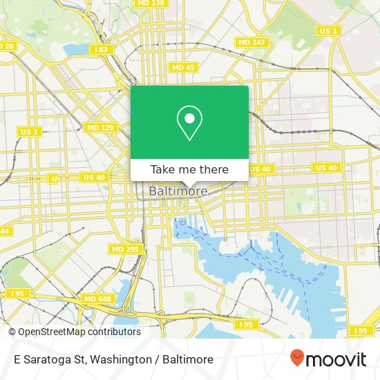 E Saratoga St, Baltimore, MD 21202 map