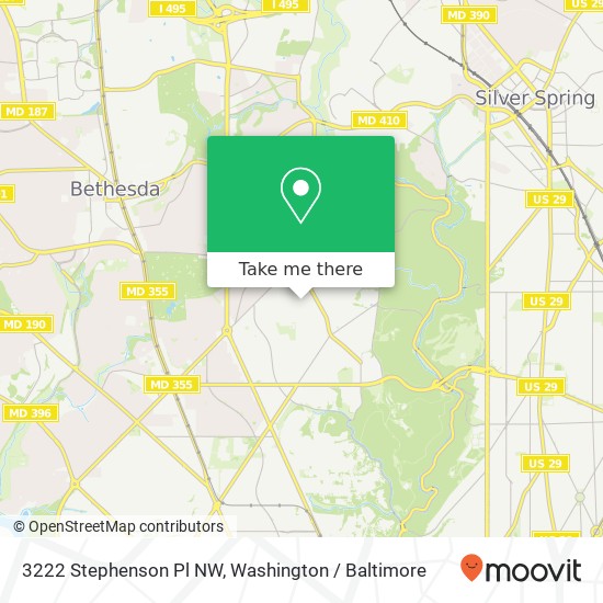 Mapa de 3222 Stephenson Pl NW, Washington, DC 20015
