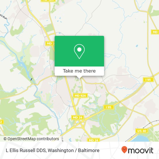 L Ellis Russell DDS, 3004 Emmorton Rd map