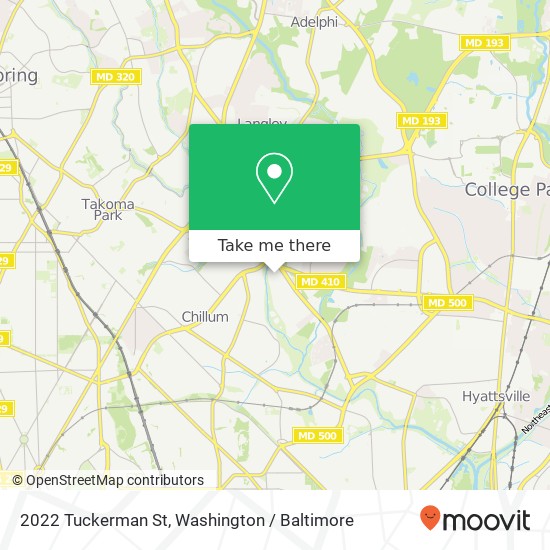 2022 Tuckerman St, Hyattsville, MD 20782 map