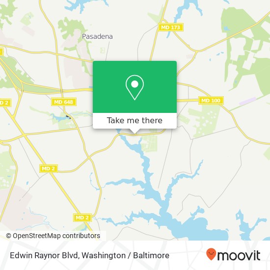 Mapa de Edwin Raynor Blvd, Pasadena, MD 21122