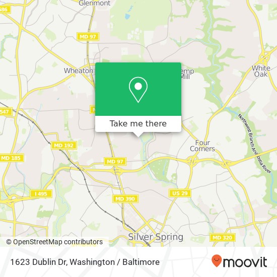 1623 Dublin Dr, Silver Spring, MD 20902 map