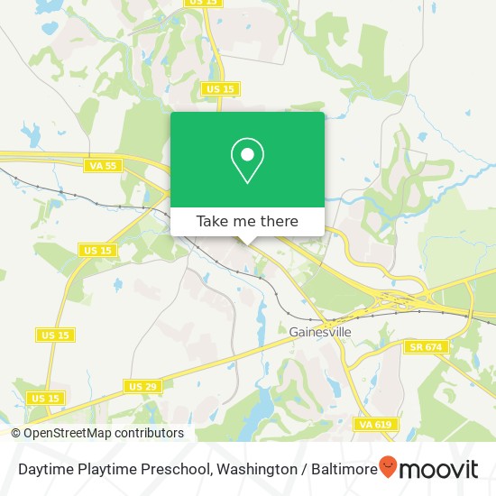 Mapa de Daytime Playtime Preschool, 14680 Gap Way