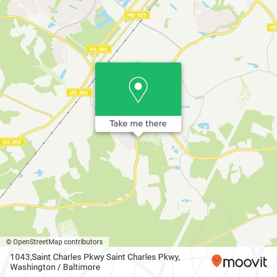 Mapa de 1043,Saint Charles Pkwy Saint Charles Pkwy, White Plains, MD 20695