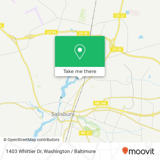 1403 Whittier Dr, Salisbury, MD 21801 map
