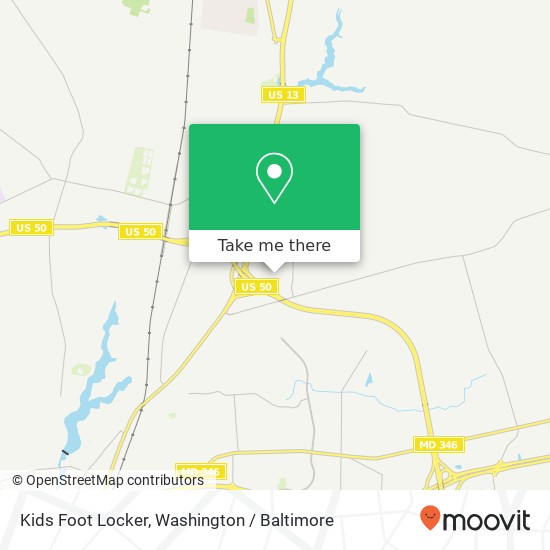 Kids Foot Locker, Salisbury, MD 21801 map