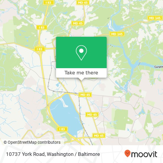 10737 York Road, 10737 York Rd, Hunt Valley, MD 21030, USA map