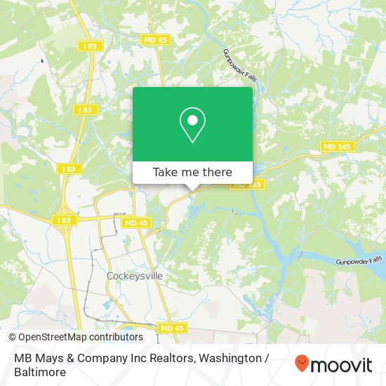 MB Mays & Company Inc Realtors, 1235 Paper Mill Rd map