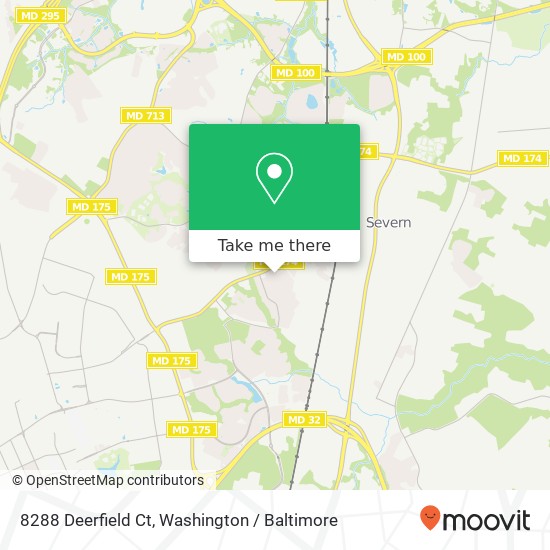 Mapa de 8288 Deerfield Ct, Severn, MD 21144