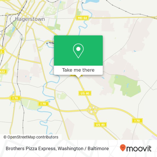 Mapa de Brothers Pizza Express, 1732 Dual Hwy
