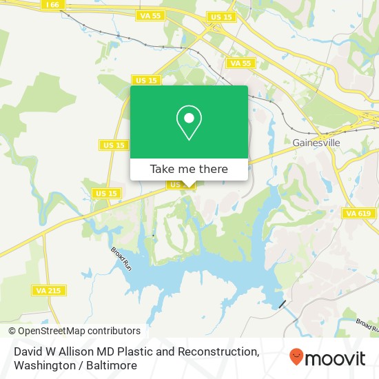 Mapa de David W Allison MD Plastic and Reconstruction, 7915 Lake Manassas Dr