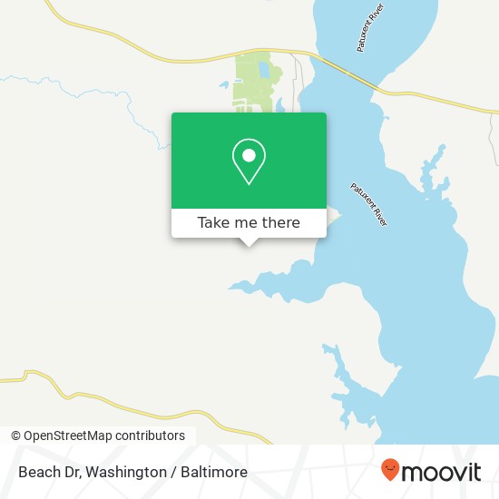 Mapa de Beach Dr, Mechanicsville, MD 20659