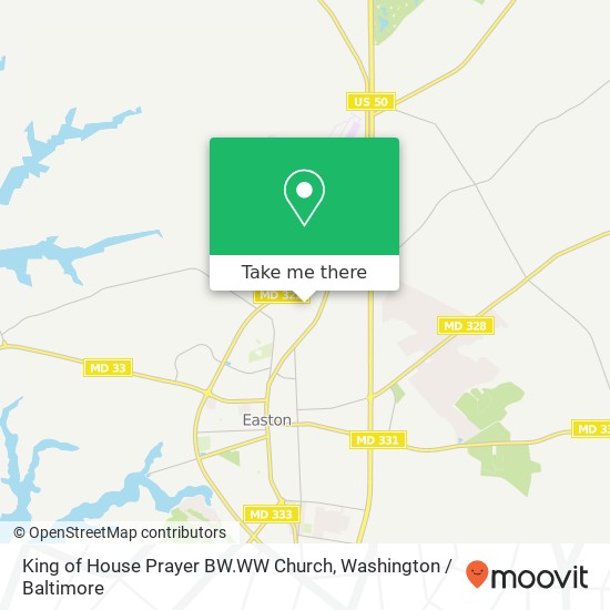 Mapa de King of House Prayer BW.WW Church, 618 Diamond St