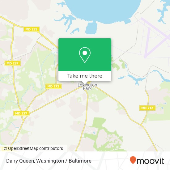 Mapa de Dairy Queen, 21753 Great Mills Rd