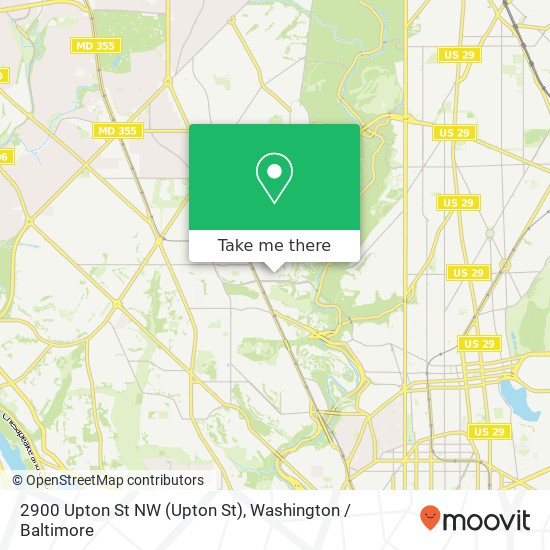 Mapa de 2900 Upton St NW (Upton St), Washington, DC 20008