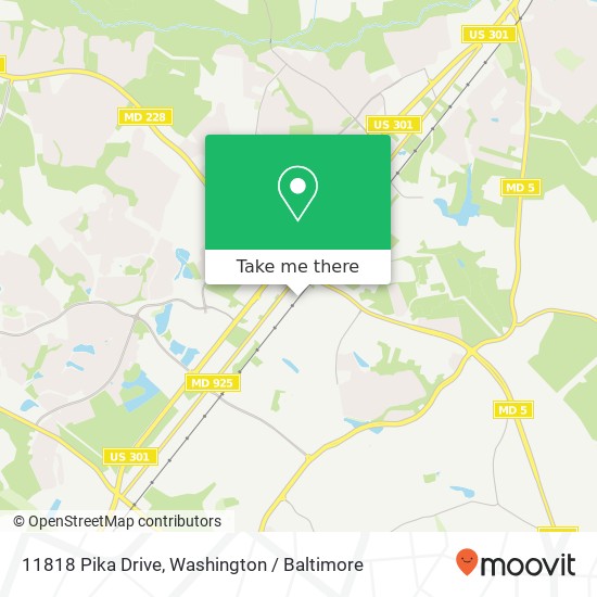 Mapa de 11818 Pika Drive, 11818 Pika Dr, Waldorf, MD 20602, USA
