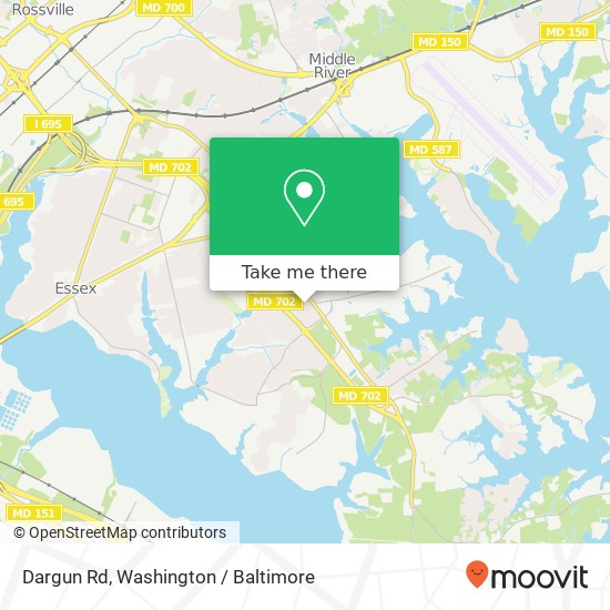 Mapa de Dargun Rd, Essex, MD 21221