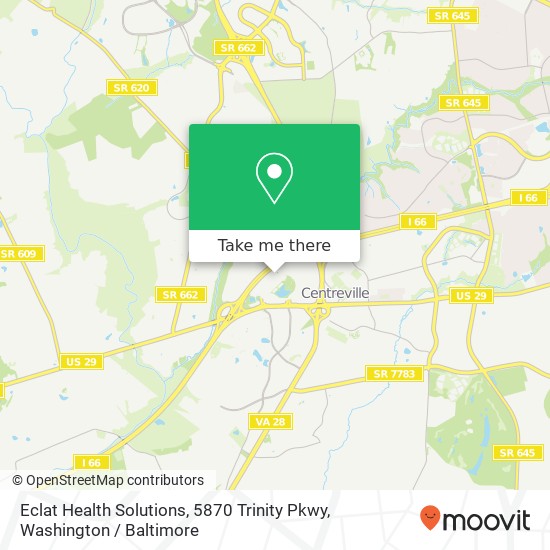 Mapa de Eclat Health Solutions, 5870 Trinity Pkwy