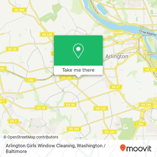 Mapa de Arlington Girls Window Cleaning, 801 N Quincy St