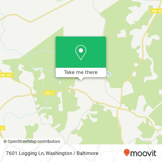 7601 Logging Ln, Indian Head, MD 20640 map