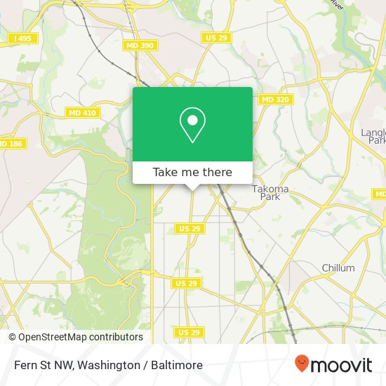 Fern St NW, Washington, DC 20012 map