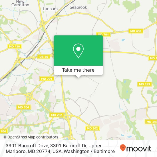 3301 Barcroft Drive, 3301 Barcroft Dr, Upper Marlboro, MD 20774, USA map