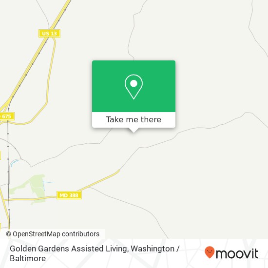 Golden Gardens Assisted Living, 12360 Palmetto Church Rd map