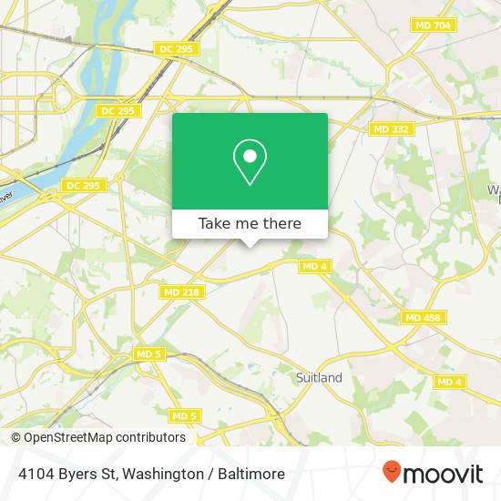 Mapa de 4104 Byers St, Capitol Heights, MD 20743