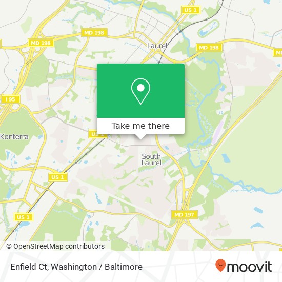 Enfield Ct, Laurel, MD 20708 map