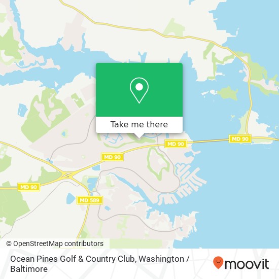 Mapa de Ocean Pines Golf & Country Club, 100 Clubhouse Dr