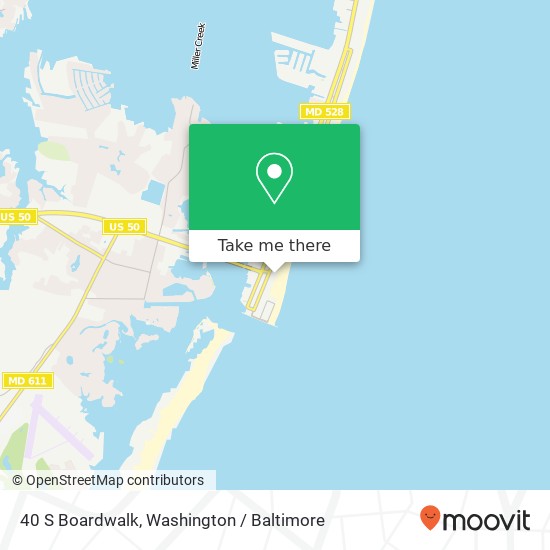 Mapa de 40 S Boardwalk, Ocean City, MD 21842