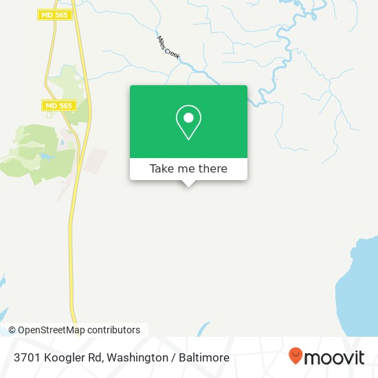 Mapa de 3701 Koogler Rd, Trappe, MD 21673