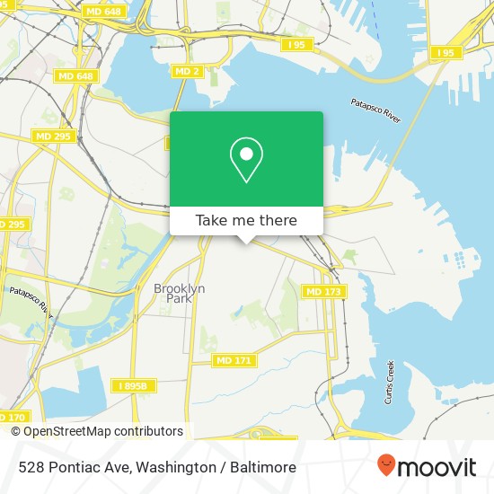 Mapa de 528 Pontiac Ave, Brooklyn, MD 21225