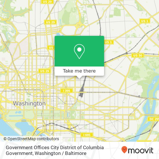 Government Offices City District of Columbia Government map