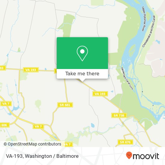 Mapa de VA-193, Great Falls, VA 22066
