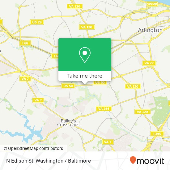 N Edison St, Arlington, VA 22203 map