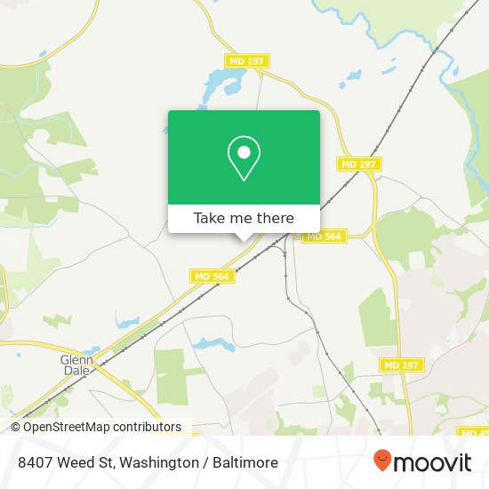 Mapa de 8407 Weed St, Bowie, MD 20720