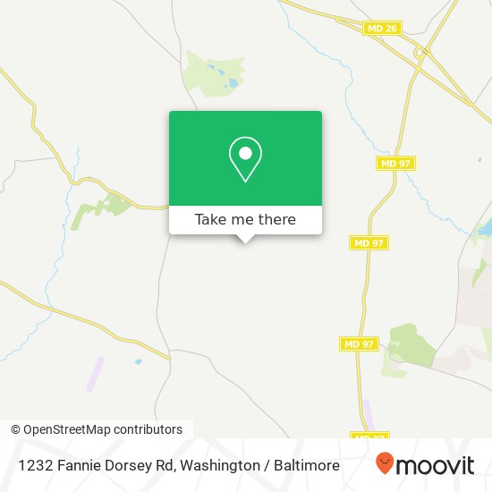 Mapa de 1232 Fannie Dorsey Rd, Sykesville, MD 21784