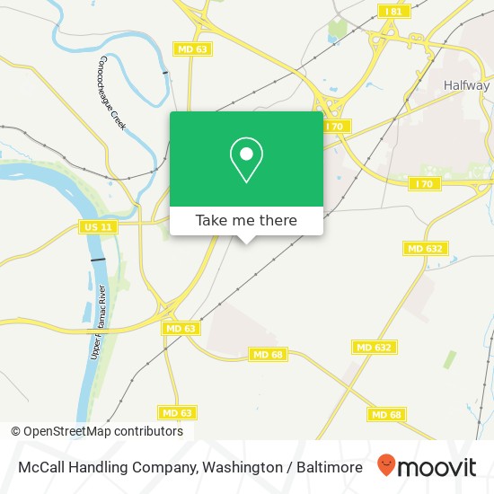 Mapa de McCall Handling Company, 10314 Partnership Ct